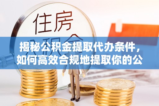 蒙自揭秘公积金提取代办条件，如何高效合规地提取你的公积金