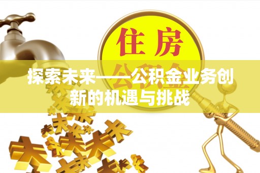 蒙自探索未来——公积金业务创新的机遇与挑战