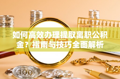 蒙自如何高效办理提取离职公积金？指南与技巧全面解析