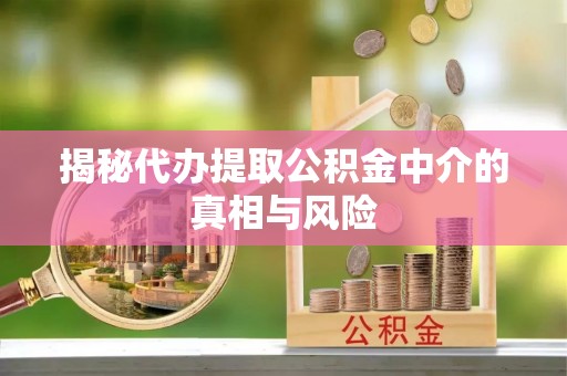 蒙自揭秘代办提取公积金中介的真相与风险