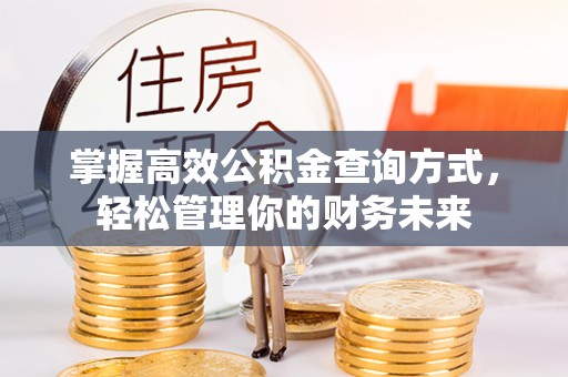 蒙自掌握高效公积金查询方式，轻松管理你的财务未来