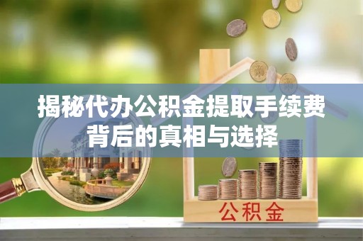 蒙自揭秘代办公积金提取手续费背后的真相与选择