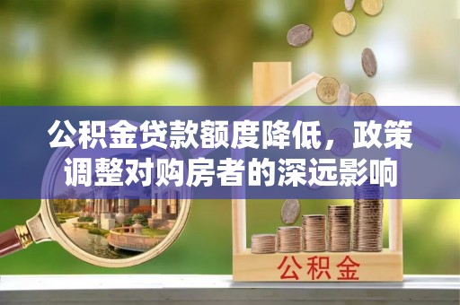 蒙自公积金贷款额度降低，政策调整对购房者的深远影响